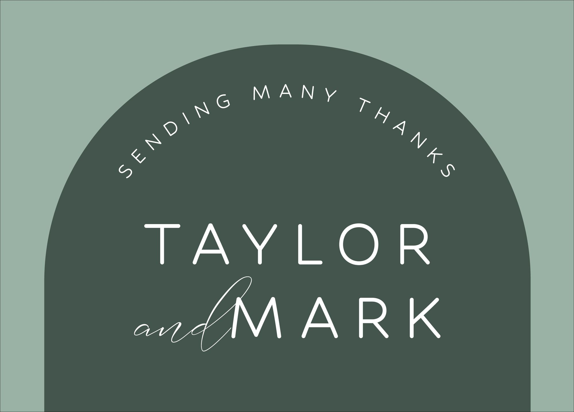 Colorful Arch Thank You Card - Image 2