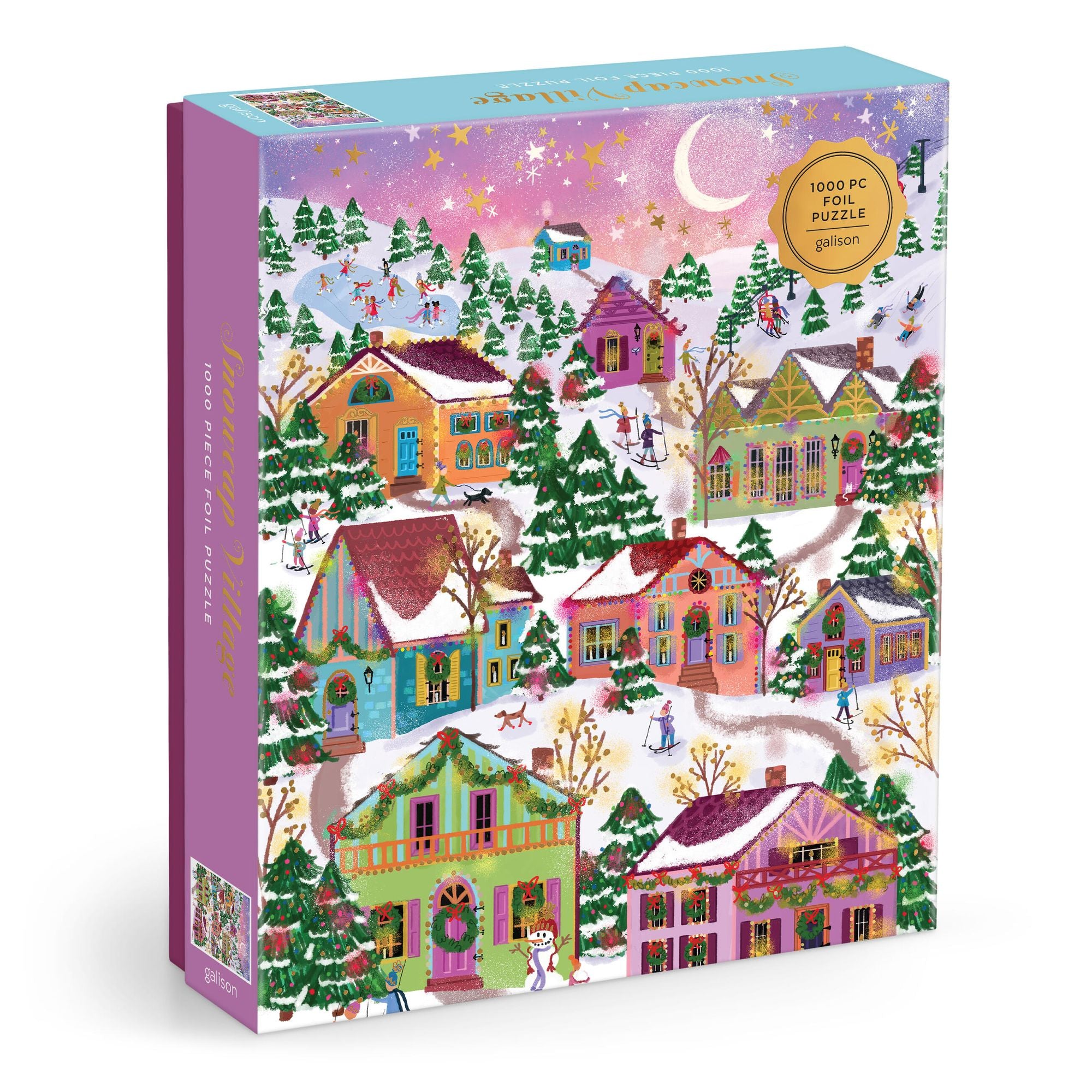 Joy Laforme Snowcap Village 1000 Piece Foil Puzzle
