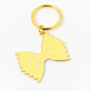 Farfalle Bowtie Pasta Enamel Keychain