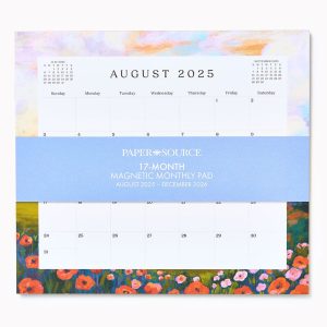 2025-2026 Paper Source Landscapes Monthly Magnetic Calendar