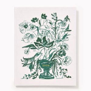 2025-2026 Paper Source Romantic Greenery Weekly Desk Planner