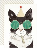 Glasses Cat Birthday Card