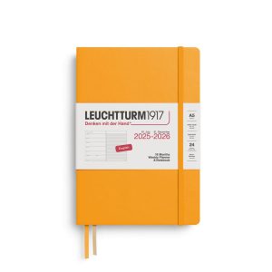 2025-2026 Weekly Planner & Notebook Medium (A5) 2026. 18 Months. Rising Sun