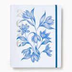 2025-2026 Paper Source Blue Lilies Weekly Desk Planner