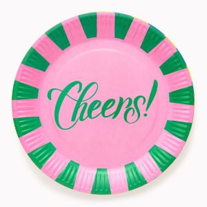 Cheers Stripe Plates