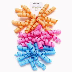 Vibrant Curly Grosgrain Bow Card S/3