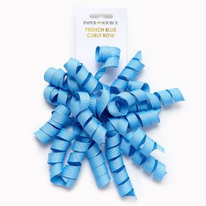 French Blue Curly Grosgrain Bow S/1