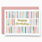 Colorful Candles Birthday Card