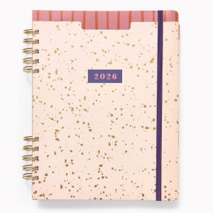 2025-2026 Paper Source Speckle Stripe Weekly Desk Planner