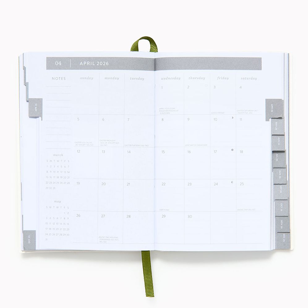 2025-2026 Paper Source Romantic Greenery Weekly Pocket Planner - Image 3