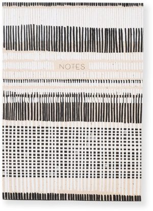 Paper Wasp Recycled B&W Cross-stitch Lines Journal