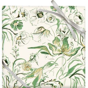 Romantic Greenery Stone Wrapping Paper