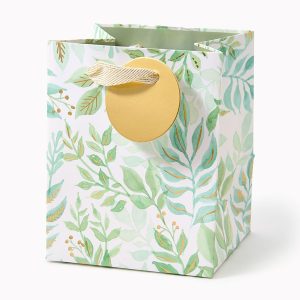 Small Square Watercolor Garden Gift Bag