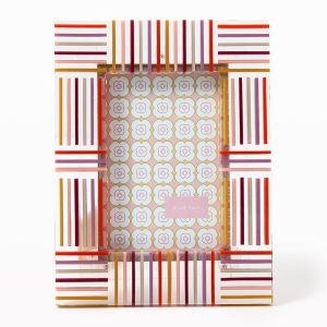 Multi Color Stripe Resin 4x6 Frame