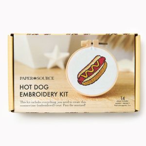 Hot Dog Embroidery Kit