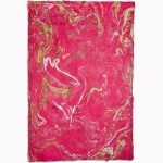 Metallic on Mangenta Marble Handmade Paper