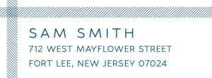 Herringbone Border Return Address Label