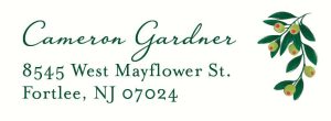 Olive Bunch Return Address Label