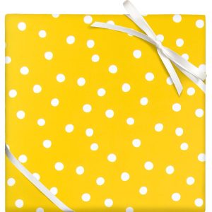 Yellow Polka Dots Flat Wrap