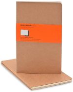 Moleskine Cahier Journal (Set of 3). Large. Ruled. Kraft Brown. Soft Cover (5 x 8.25): set of 3 Ruled Journals