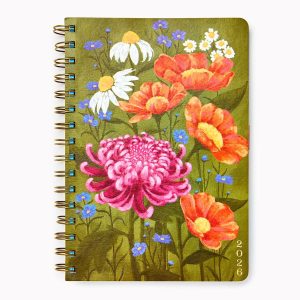 2026 Paper Source 12M Floral Weekly Desk Planner