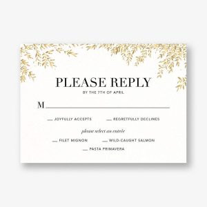 Leaves of Gold Response Card