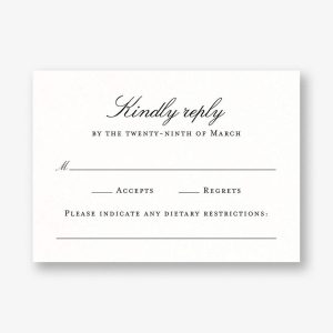 Timeless Elegance Response Card