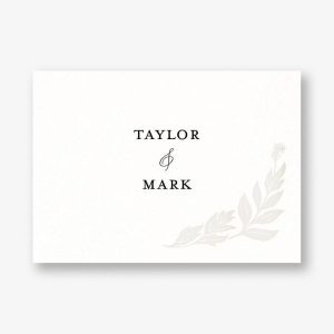 Black and White Floral Foil Stationery