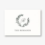 Botanical Wreath Monogram Stationery