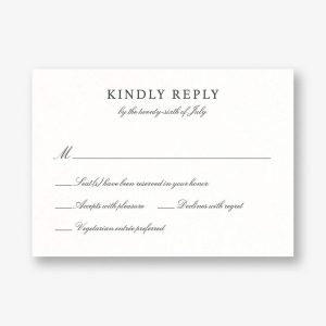 Botanical Wreath Monogram Response Card