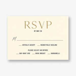 Simply Us Cream Response Card