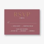 Simply Us Mauve Response Card