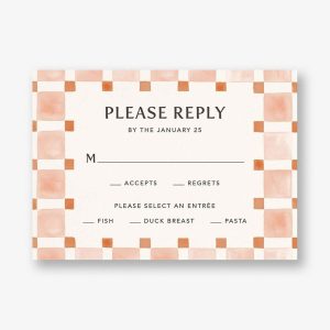 Organic Check Orange Response Card