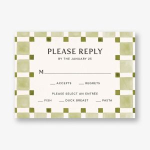 Organic Check Green Response Card
