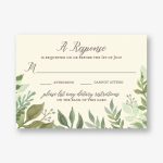 Watercolor Garden Wedding Response Card