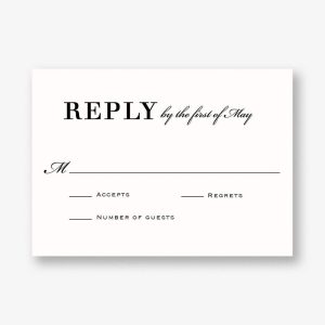 Chandelier Wedding Response Card