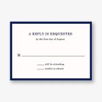 Hemingway Wedding Response Card