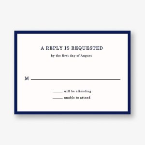 Hemingway Wedding Response Card