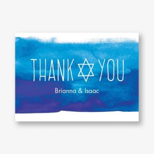 Hanukkah Watercolor Thank You Notes