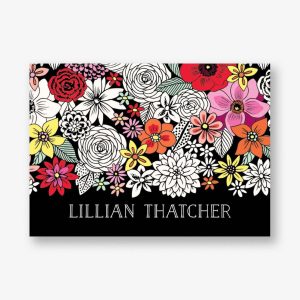 Color Pop Floral 4 Bar Stationery