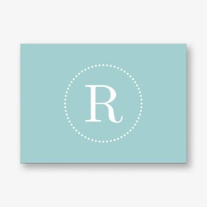 Dotted Circle Monogram 4 Bar Stationery