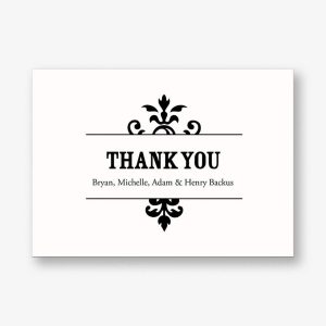 Flourish Thank You 4 Bar Stationery