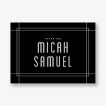 Linear Border Bar Mitzvah Stationery