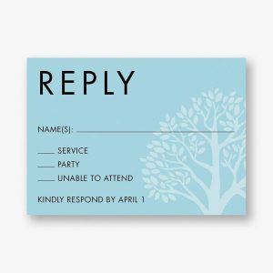 Split Tree Bar Mitzvah Response Card