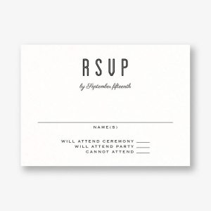 Linear Border Bar Mitzvah Response Card