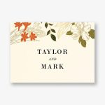 Etched Garden Blooms Foil Stationery
