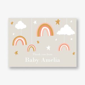 Rainbow Mobile Thank You Notes