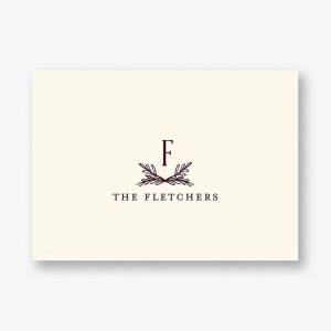 Laurel Monogram Stationery