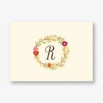 Watercolor Wreath Monogram Stationery