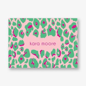 Green Leopard 4 Bar Stationery
